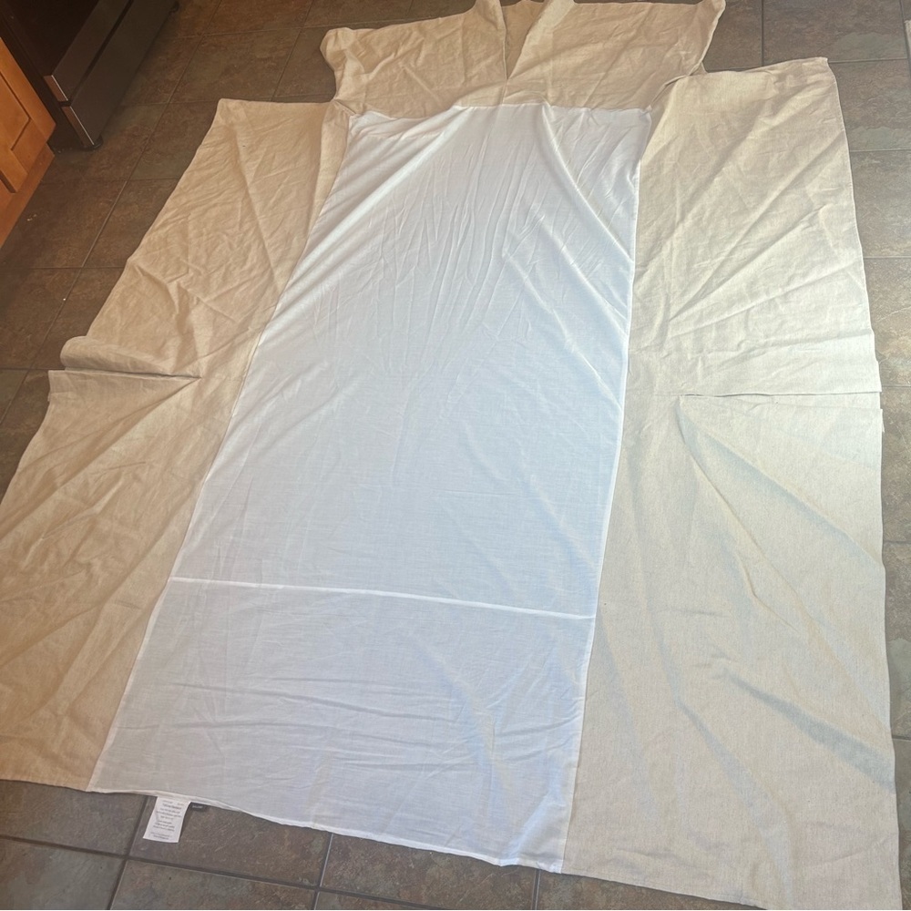 Ballard Designs Bed Skirt Twin Linen Cotton Blend French Country Minimalist